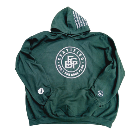 CERTIFIED BFGP "Signature" Fleece Pullover Hoodie- Green&White